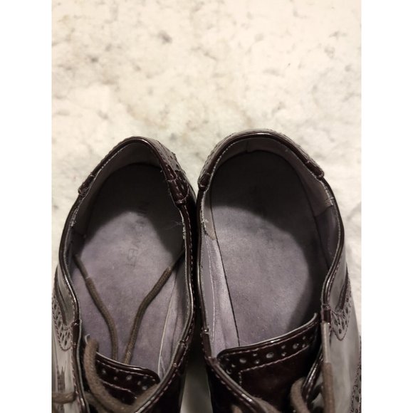 Nine West Patent Leather OliverWM Women’s  Oxfords Size 8 Plum - Picture 3 of 10